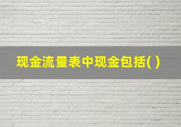 现金流量表中现金包括( )